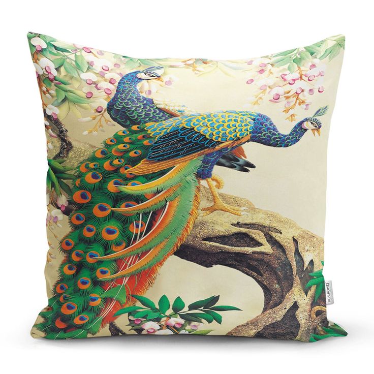 Wildlife Wonders, Hand-Painted Animal Theme Pillow