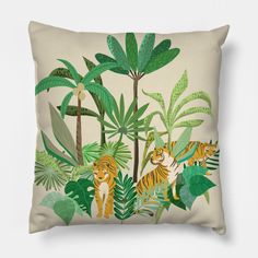 Birds of Paradise, Animal Throw Pillow