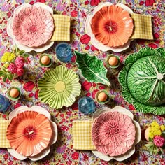 Raining Flowers, Talavera Ceramic Salad dessert