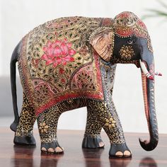 Graceful Elephant, Marble Animal Figurine