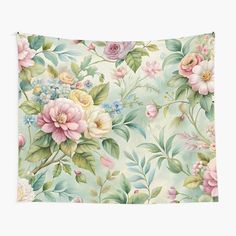 Floral Motif Tapestry, Handcrafted Wall Hanging