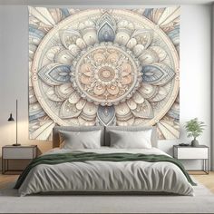 Floral Motif Tapestry, Handcrafted Wall Hanging