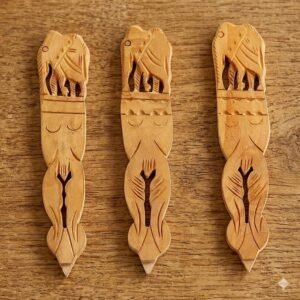 Handmade Wooden Elephant Bookmark Set (Set of 3)