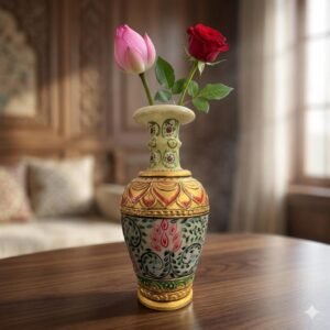 Marble Hand Painted  Flower Vase